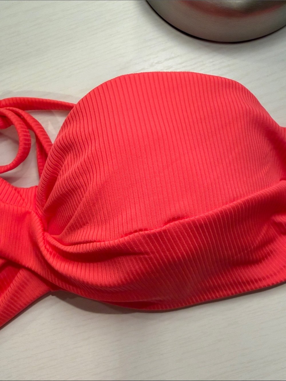 Bright Red Ruffled Bikini Set - Picture 3 of 6